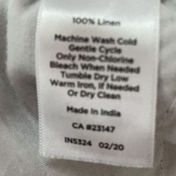 Talbots Striped Linen Pullon Shorts Small Black White MISSING DRAWSTRING - Picture 7 of 7